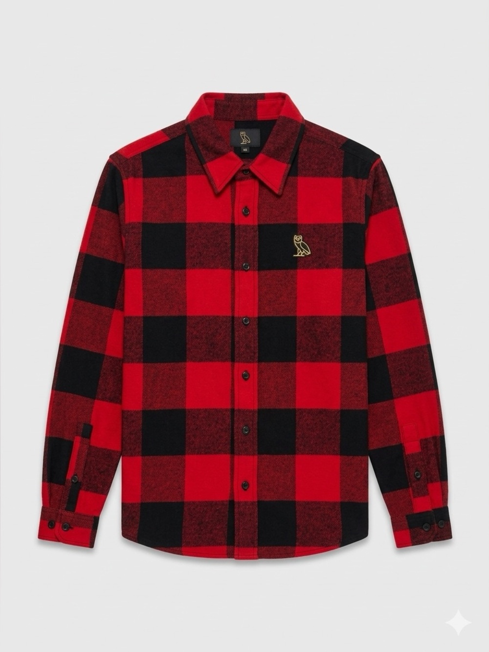 October's Very Own OVO Buffalo Plaid Flannel Shirt Red & Black XS